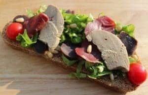 Salade landaise façon tartine